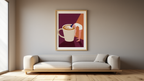 Head in Macchiato – Minimalist Single Print