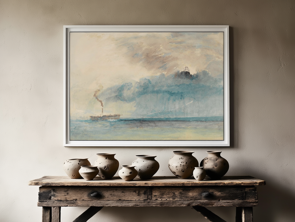 William Turner - A Paddle-Streamer in a Storm