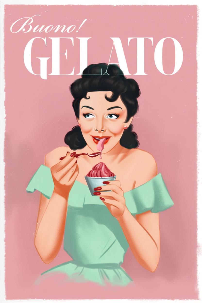 4 Vintage Italian Food Lovers Posters – Retro Pasta, Pizza & Culinary Wall Art