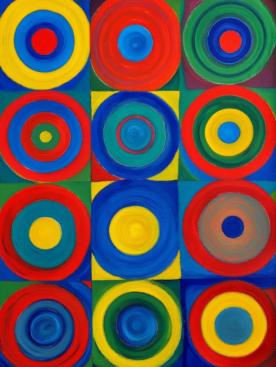 Set of 4 Wassily Kandinsky Prints – Modern Abstract Art Wall Decor - Hakyarts