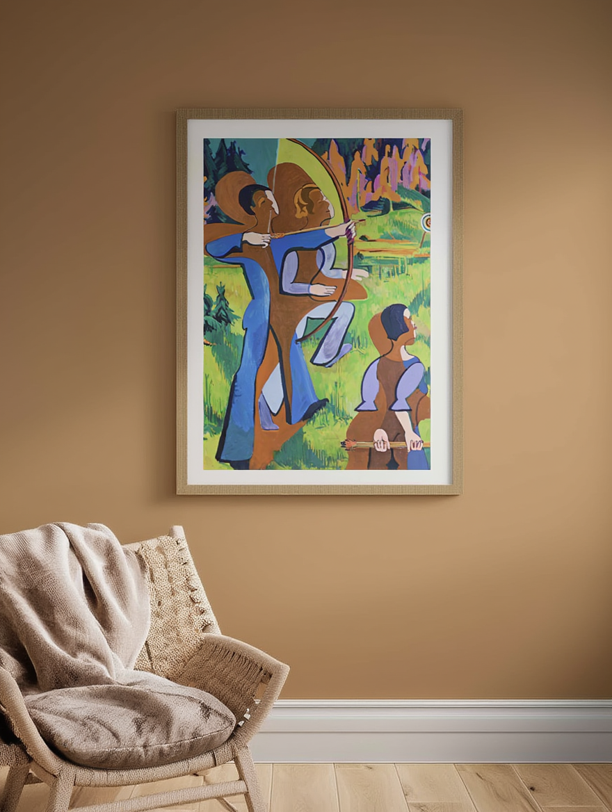 Archers – Ernst Ludwig Kirchner Poster | Expressionist Figurative & Action Art Print