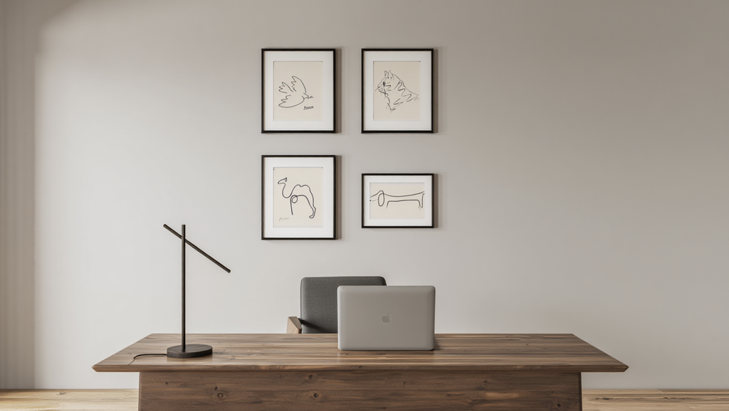 Picasso Line Art Animal Collection – Set of 4 Minimalist Prints