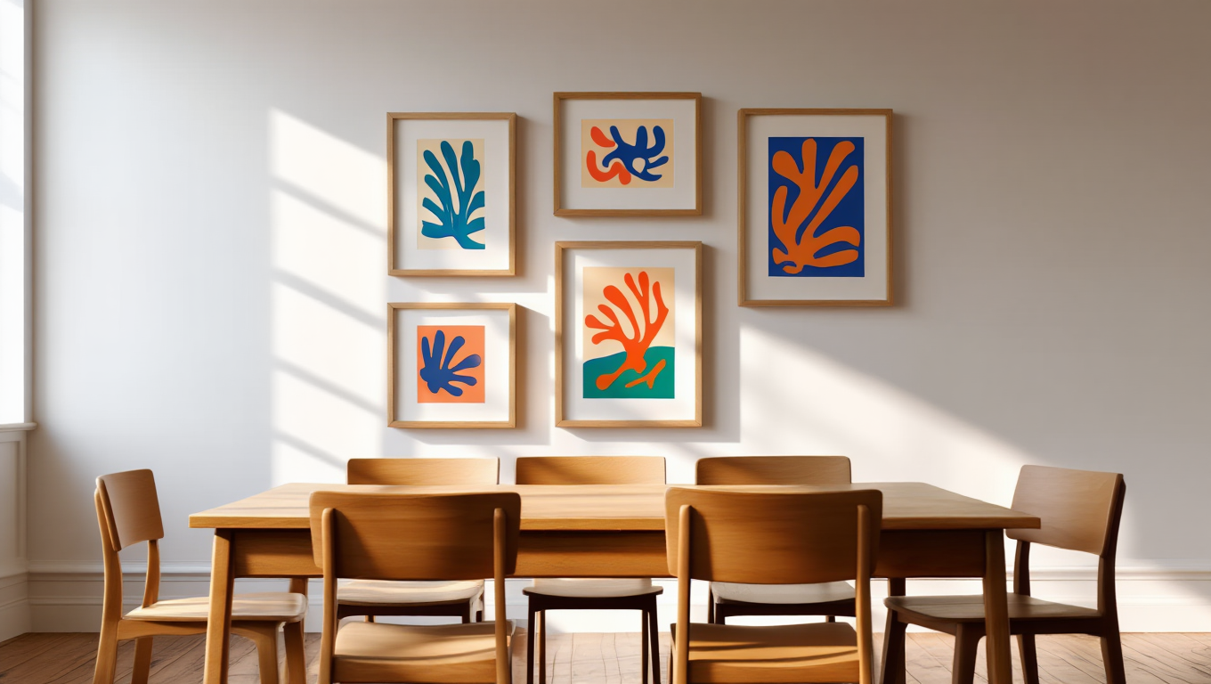 Vibrant Abstractions – Set of 5 Matisse-Inspired Prints