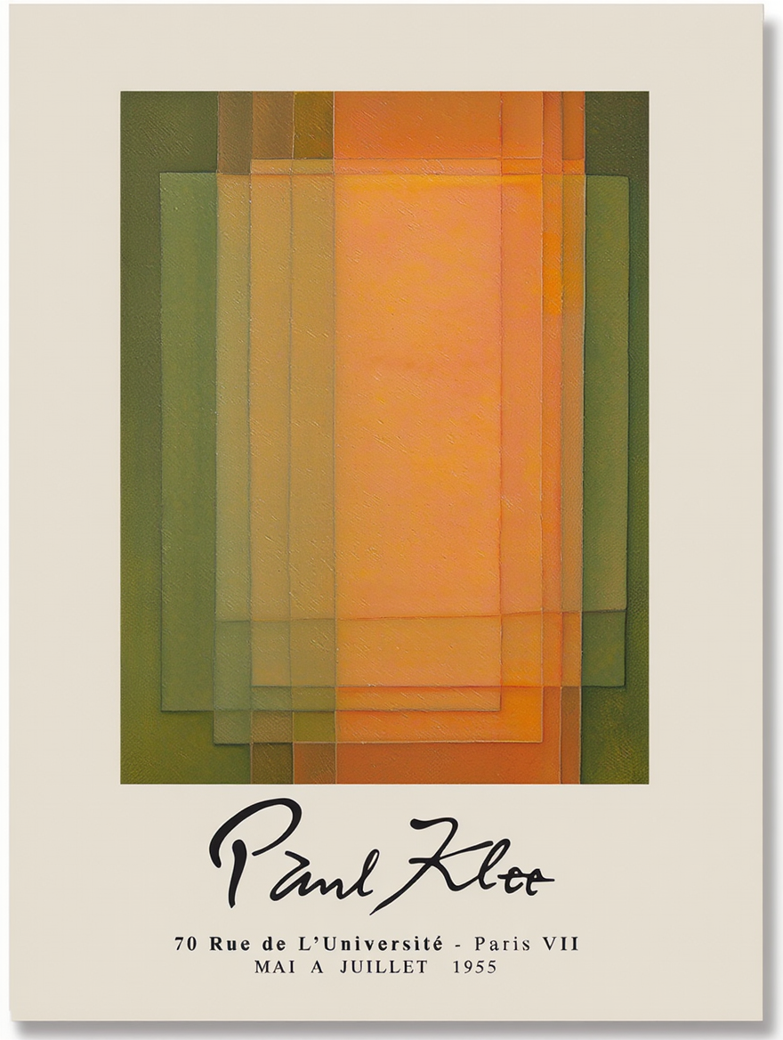 Set of 2 Paul Klee Rue de l'Université au Quadrant & Woman with White Hat Band Prints | Abstract Bauhaus & Contemporary Fashion Wall Art Set 4