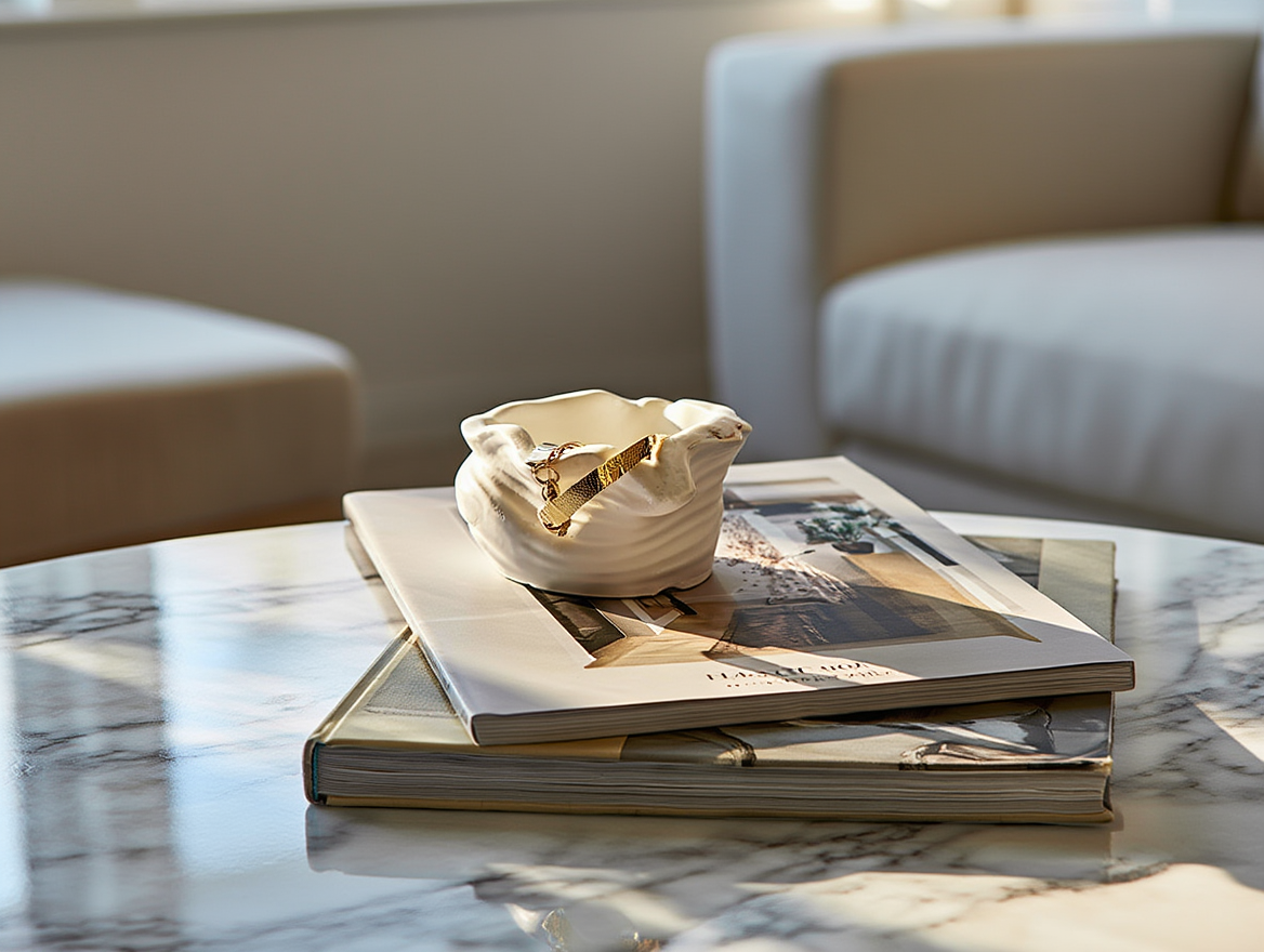 Minimalist Seashell  Storage Tray – White Cream  Home Decor