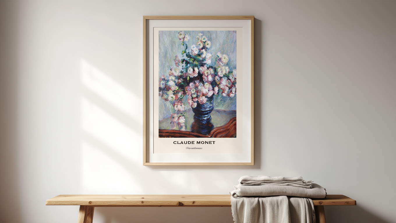 Claude Monet – Chrysanthemums – Iconic Impressionist Art Print