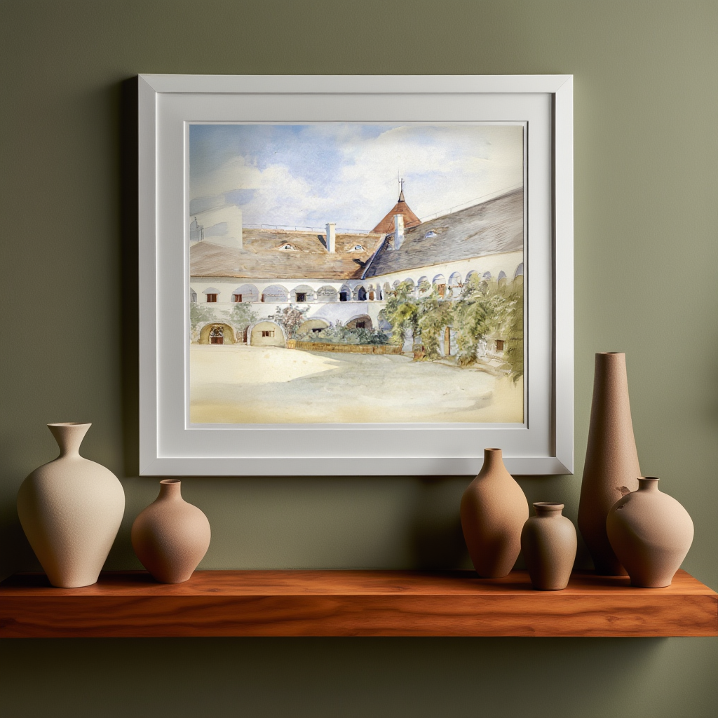Maria Anzbach Arkadenhof – Marie Egner | Classic Landscape Art Print
