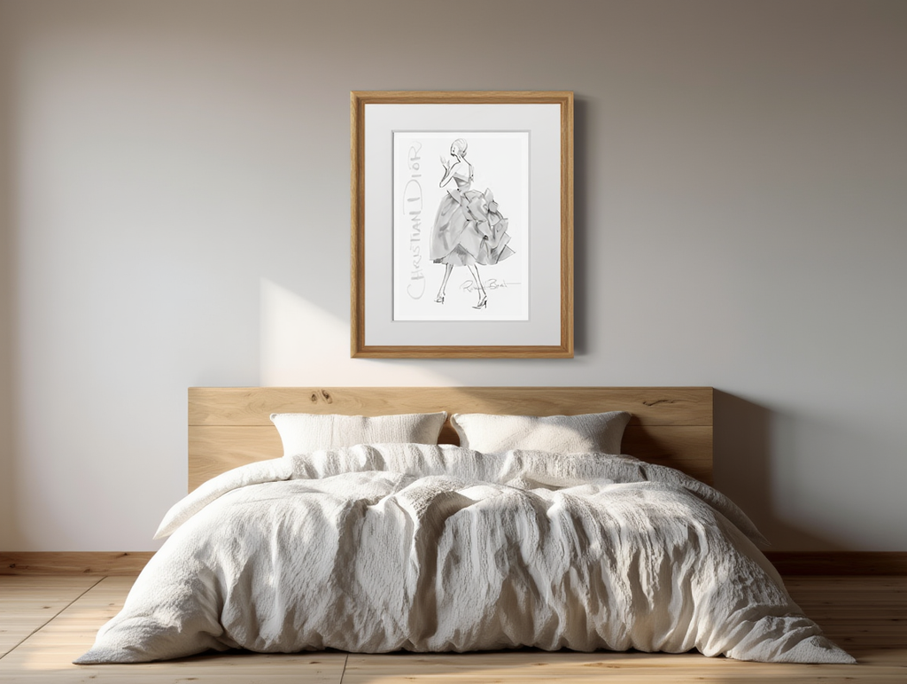 Dior Woman Line Art Poster | Minimalist Fashion Art Print