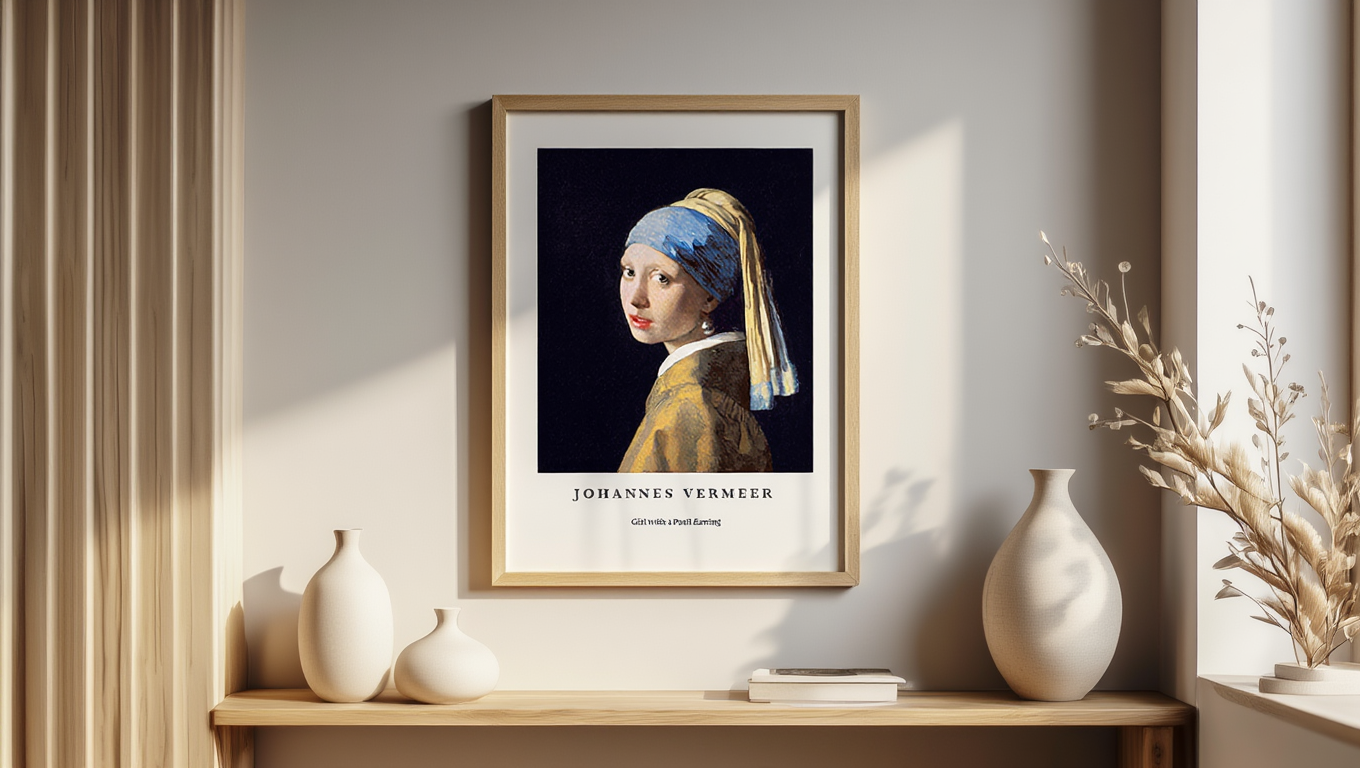 Johannes Vermeer - Girl with a Pearl Earring Poster
