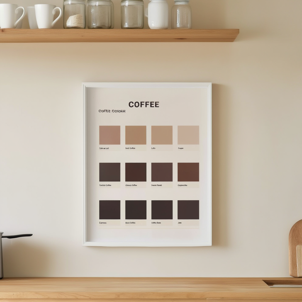 Coffee Colours Guide – Minimalist Art Print