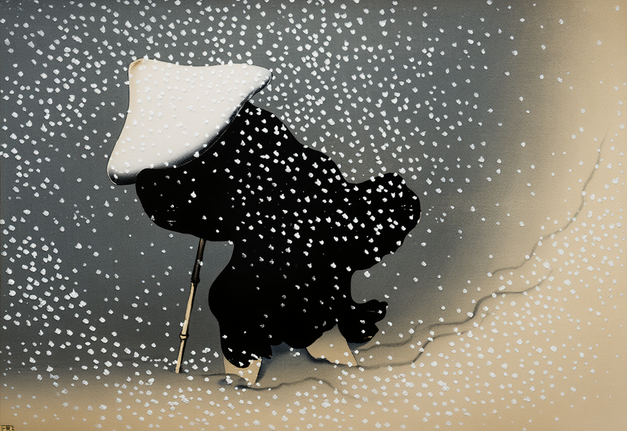 Kamisaka Sekka  - Snow from Momoyogusa