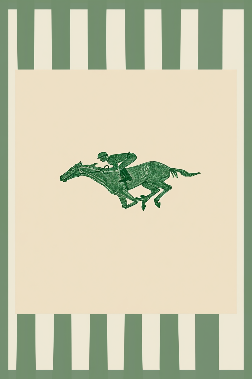 Horse Racing – Minimalist Art Print for Contemporary Interiors