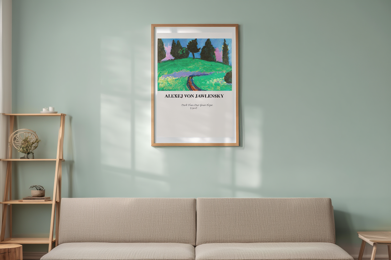 Alexej von Jawlensky - Dark Trees Over Green Slope Poster