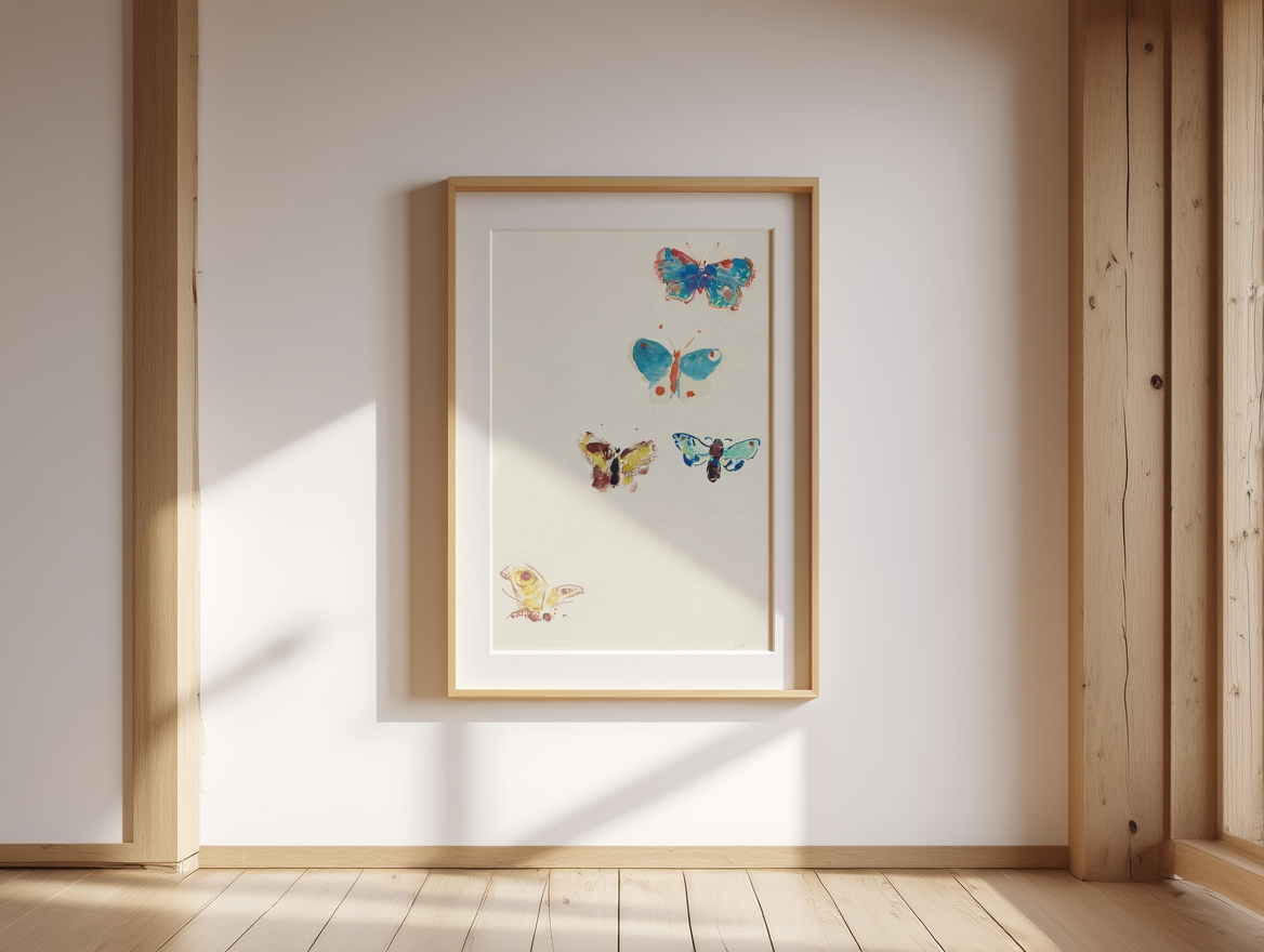 Odilon Redon - Five Butterflies