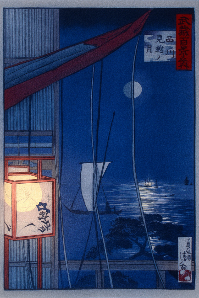 Set of 4 Kobayashi Kiyochika, Utagawa Hiroshige II & Auguste Racinet Prints – Japanese & Decorative Art Collection - Hakyarts