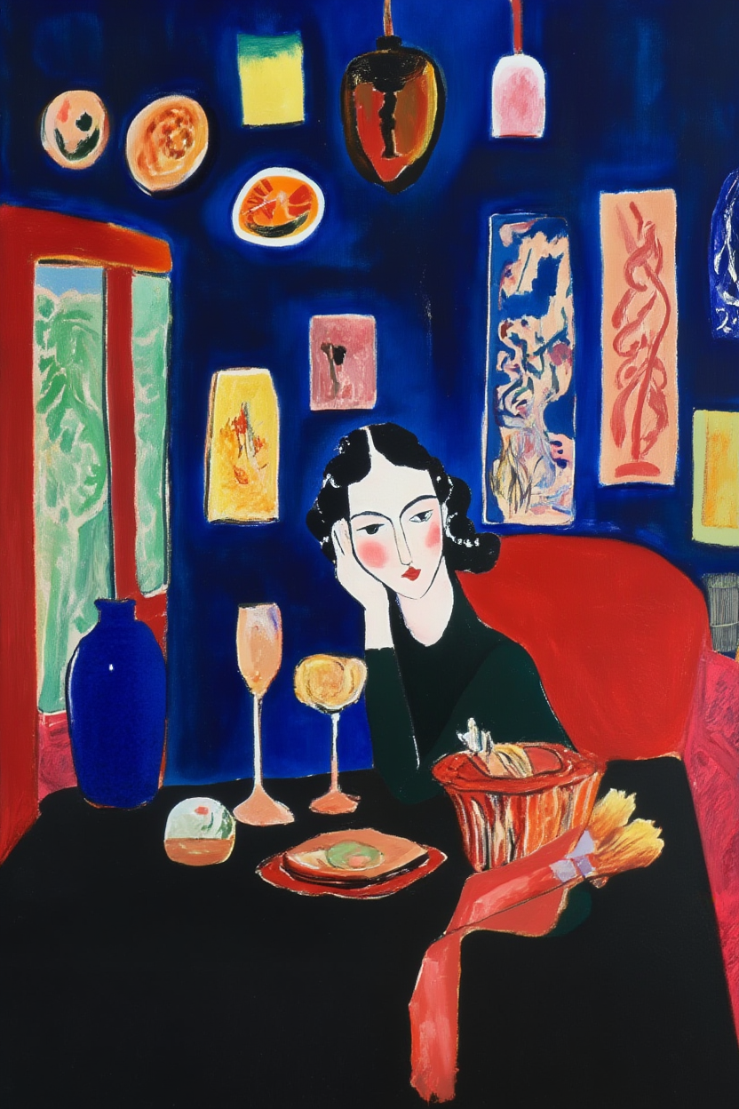 Bundle of 4 Blue Minimalist & Geometric Art Prints – Modern Wall Decor Collection - Hakyarts