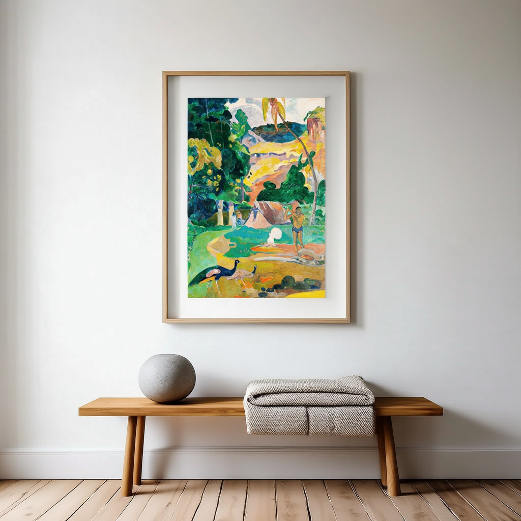 Paul Gauguin - Matamoe 'Død'-landskab med påfugle | HakyArts