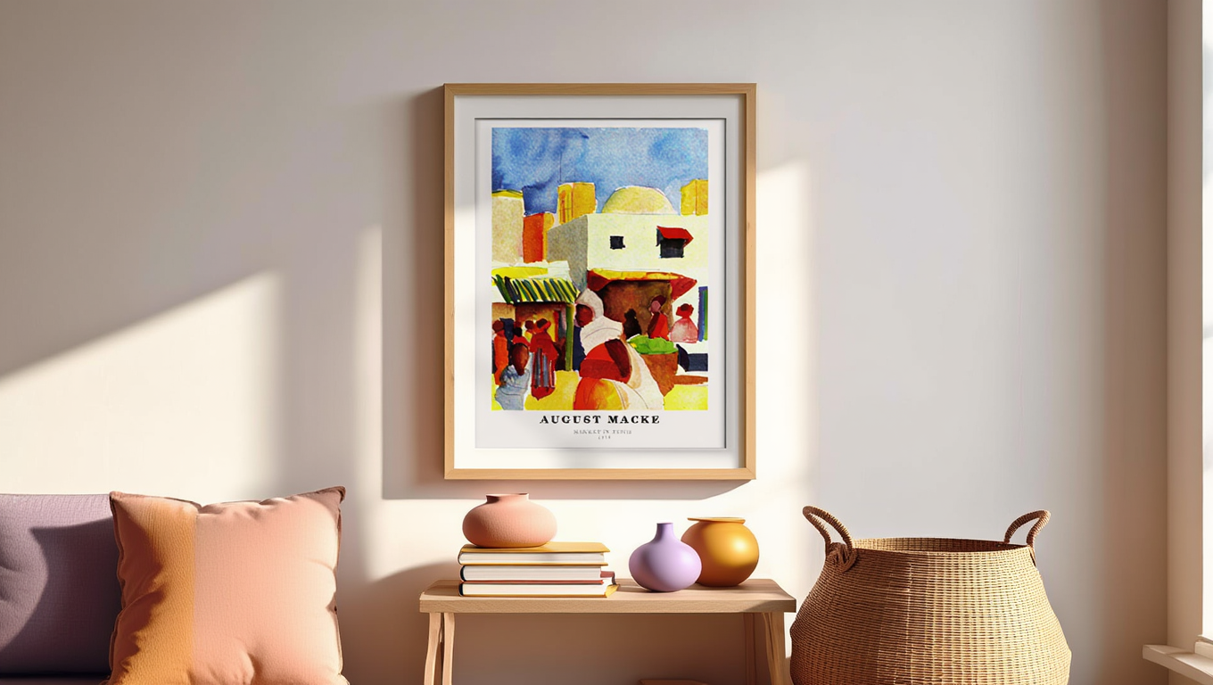 August Macke - Market in Tunis Poster