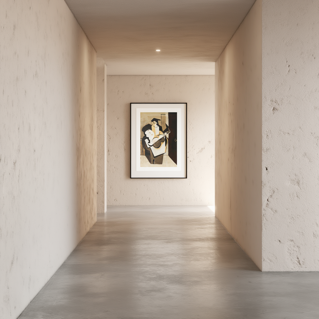 Musicien dans un Intérieur by Louis Marcoussis – Cubist Figurative Art Print