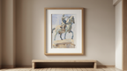 Equestrian Statue of Gattamelata – John Singer Sargent Poster | Historical Sculpture Study Art Print
