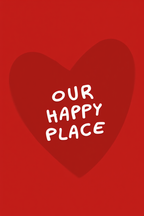 Our Happy Place – Minimalist Heart Print
