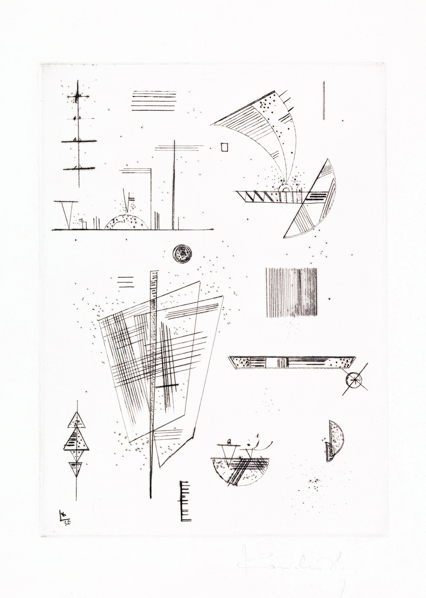 Erste Radierung für die Editions 'Cahiers d´Art'