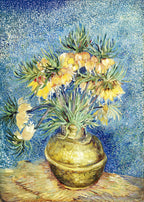 Imperial Fritillaries in a Copper Vase
