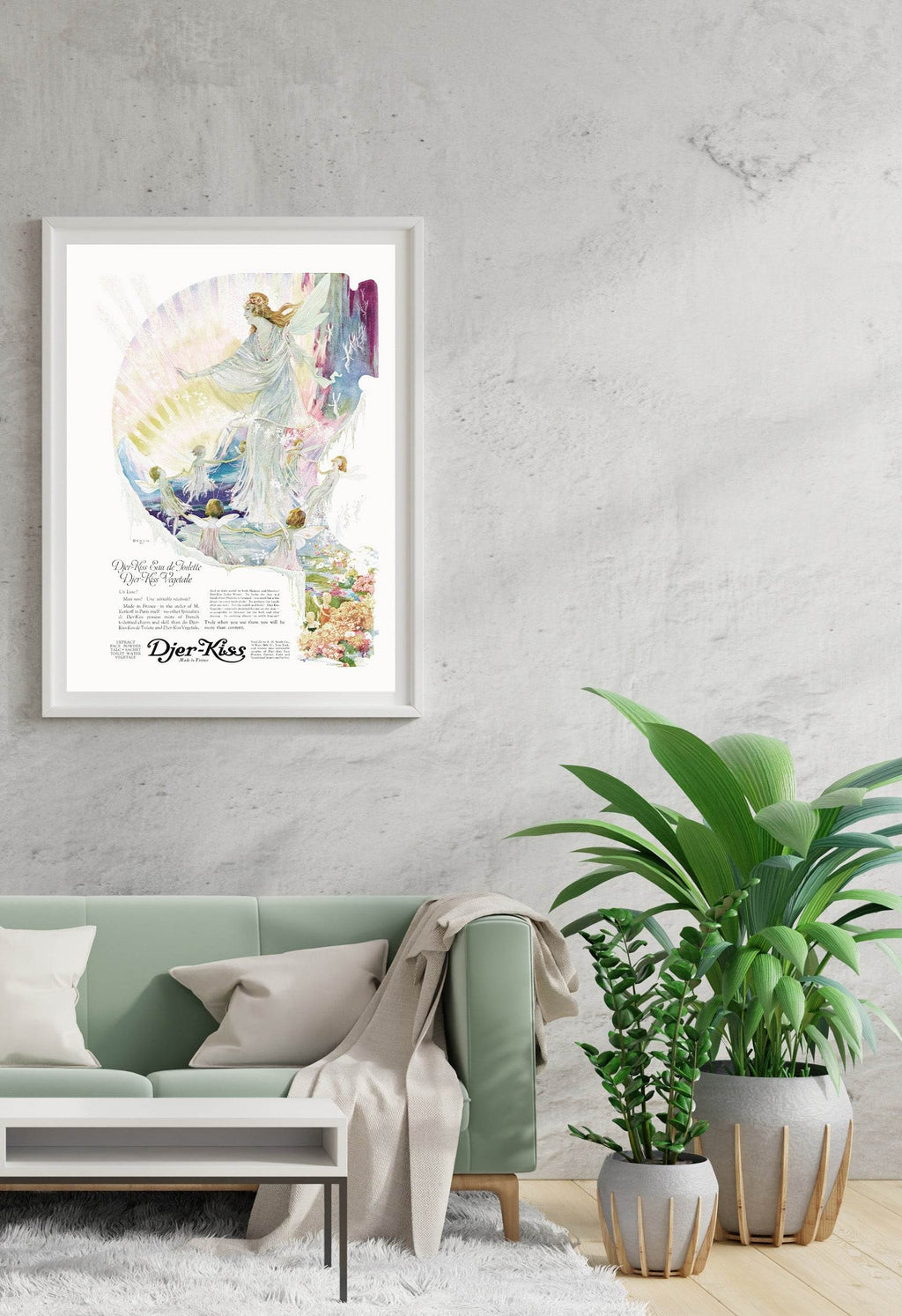 Vintage Djer-Kiss Eau de Toilette Advertising Poster - Hakyarts