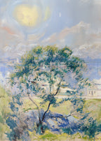 The Wild Cherry Tree by John Henry Twachtman – Vintage Landscape Wall Art Print - Hakyarts