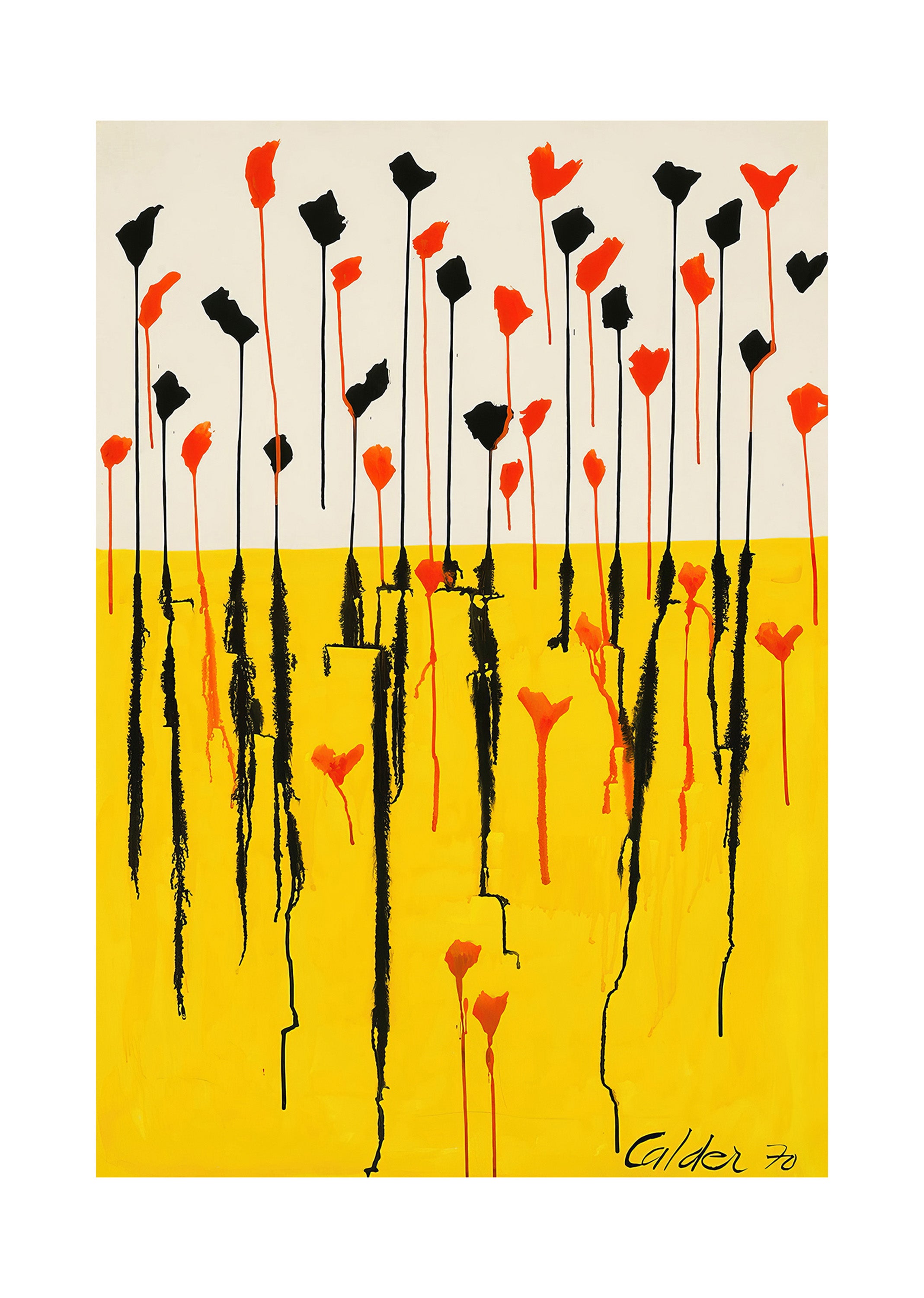 Set of 4 “Golden Meadow” Prints – Yellow Flowers, Market & Boho Vibes - Hakyarts