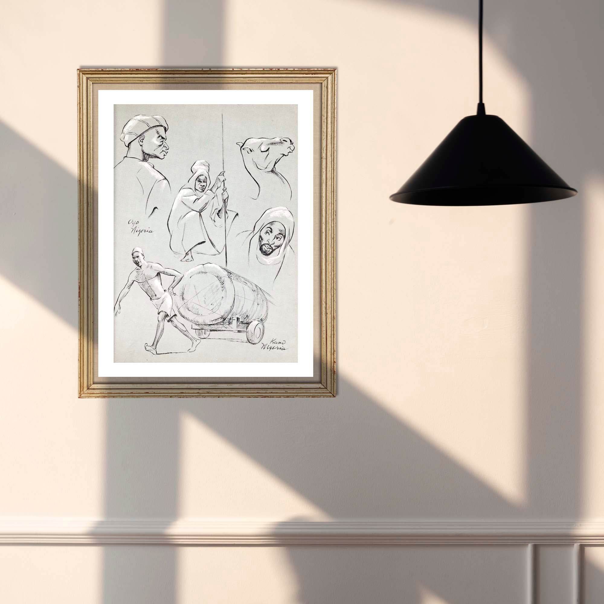 Elton Fax - West Africa Vignettes Pl.16 Poster - Hakyarts