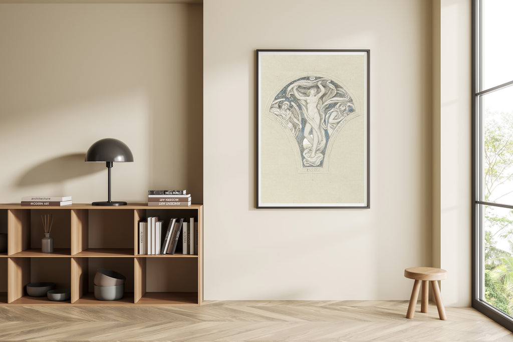 Framed Shadow Portrait – Minimalist Silhouette Wall Art Print