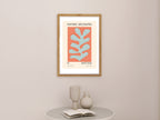 Scandinavian Coral Abstract Leaf Print