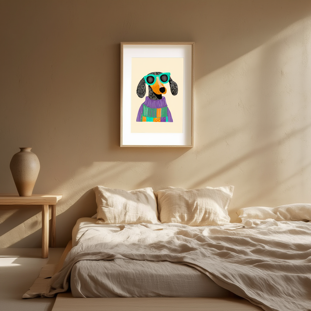 Golden Gaze — Beagle Illustration Print