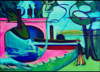 Lützow-Ufer am Morgen – Ernst Ludwig Kirchner Poster | Expressionist Urban & Riverfront Art PrintLützow-Ufer am Morgen – Ernst Ludwig Kirchner Poster | Expressionist Urban & Riverfront Art Print - Hakyarts
