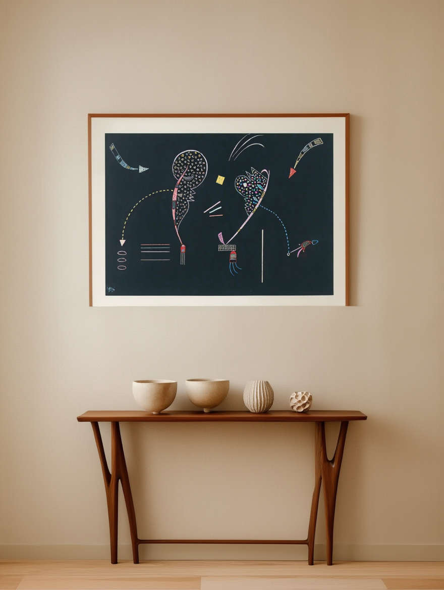 Deux Côtes by Wassily Kandinsky – Abstract Modern Art Print