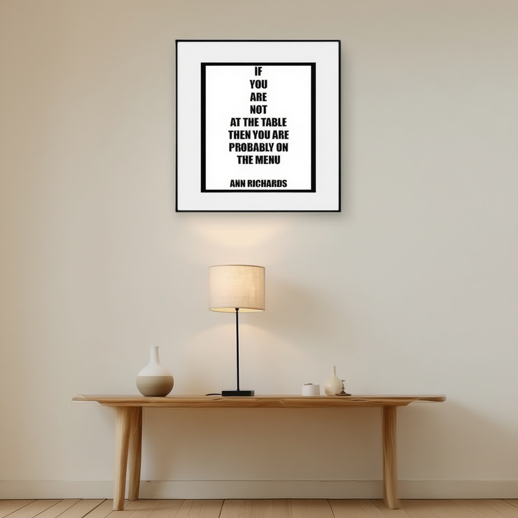 If You Are Not At The Table Then You Are Probably On The Menu Poster