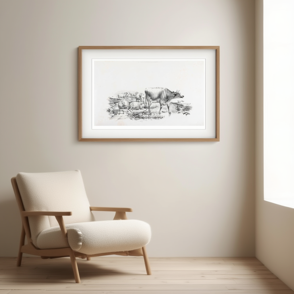Thomas Sidney Cooper - Thomas Sydney Cooper’s cattle subjects Pl.11 Poster - Hakyarts