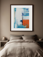 Shades of Blue  Brush Strokes Poster - Hakyarts