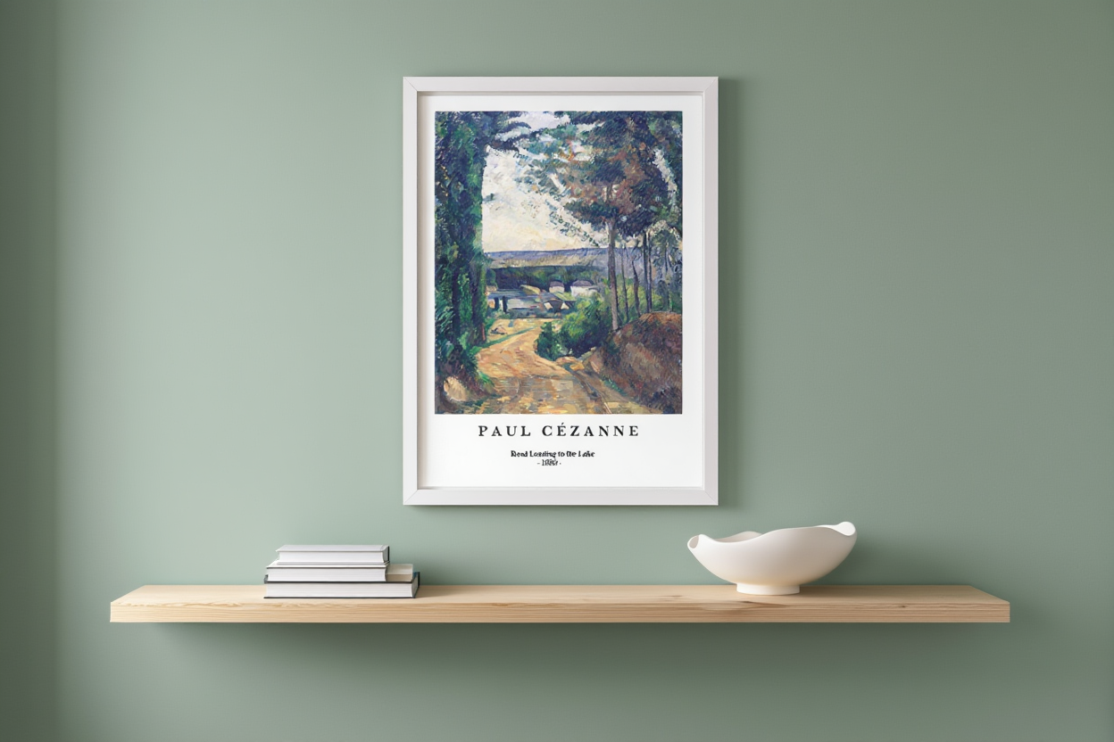 Paul Cezanne - Road Leading to the Lake Poster