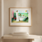 Carl Larsson – Bathroom Scene Lisbeth – Vintage Swedish Art Print - Hakyarts