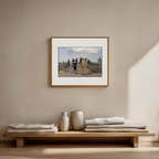 A Windy Day on the Pont des Arts – Jean Béraud Poster | Belle Époque Parisian Street & River Scene Art Print