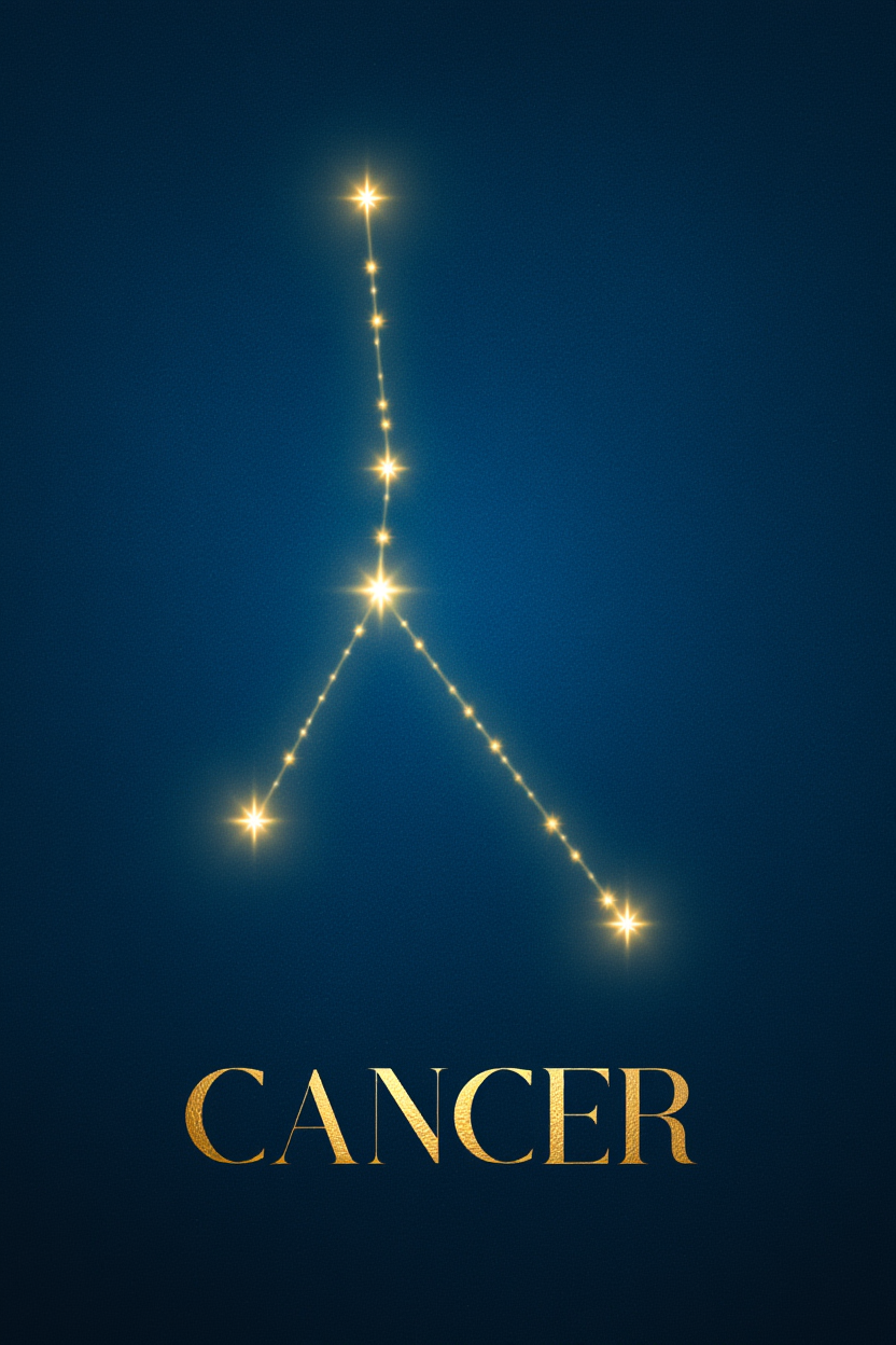 Star Sign Cancer Poster | Zodiac Wall Art Print