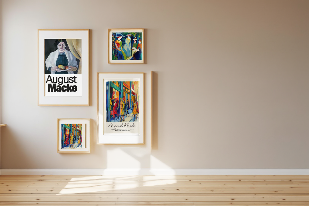 August Macke Expressionist Gallery Wall Set – 4 Colorful Art Prints