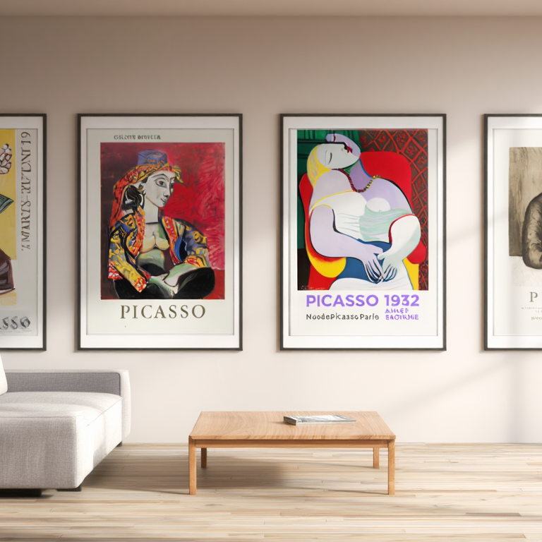 Picasso Art Exhibition Poster Set – 4 Prints