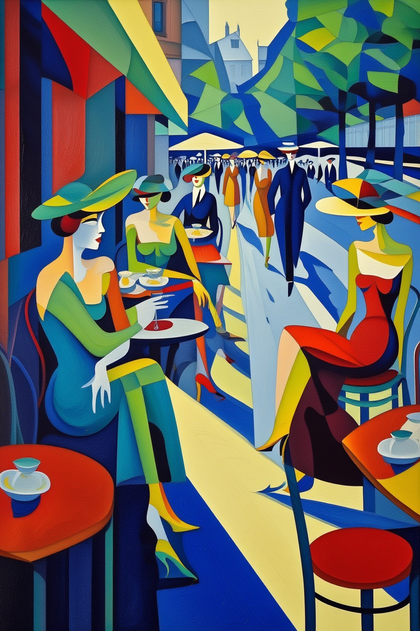 Modern August Macke Art Prints – 4 Vibrant Gallery Prints