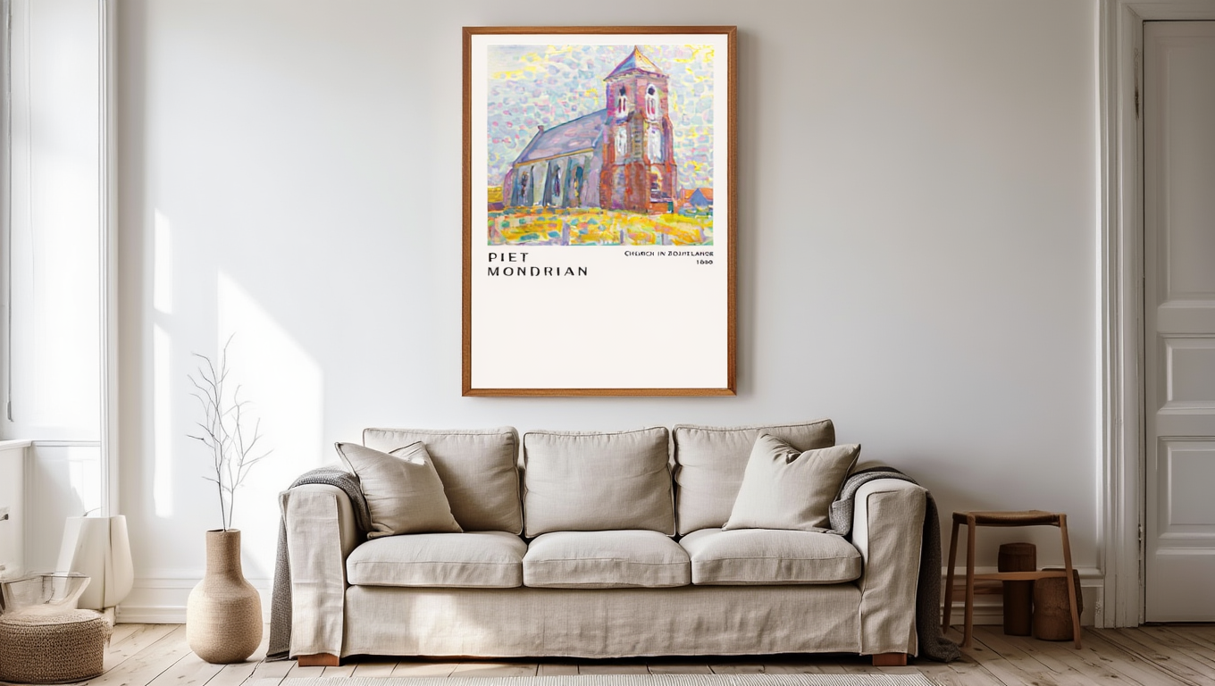 Piet Mondrian - Church in Zoutelande Poster