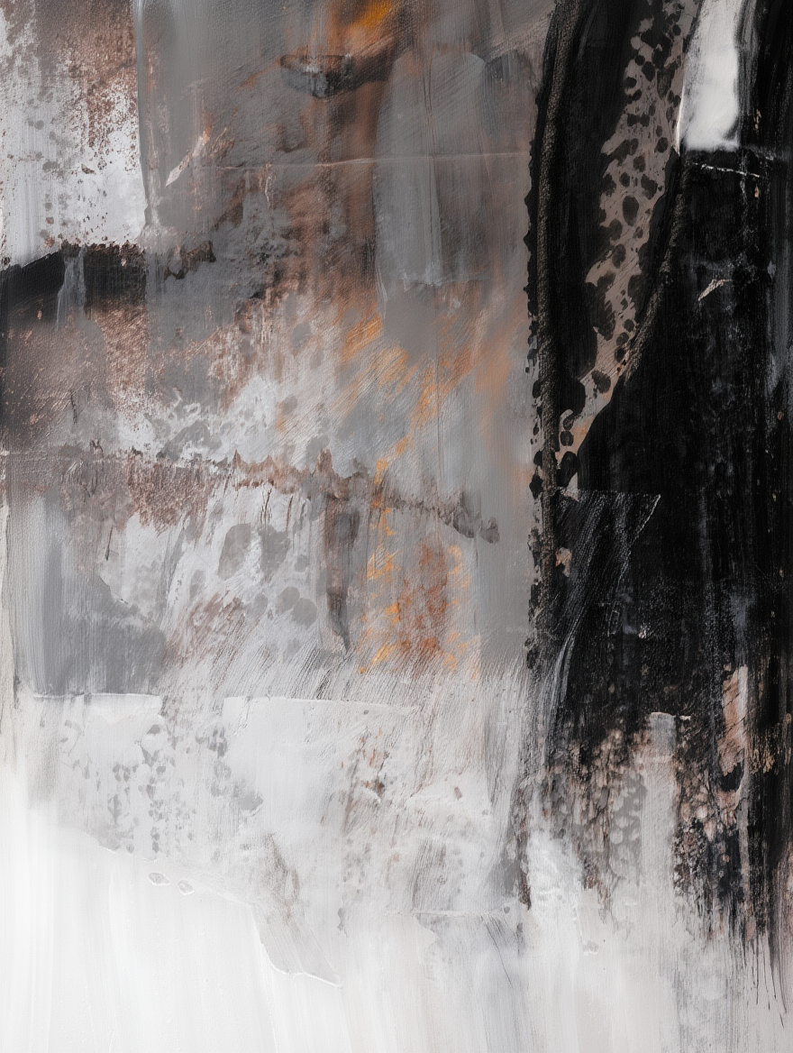 Grey Brush Stroke Poster No2