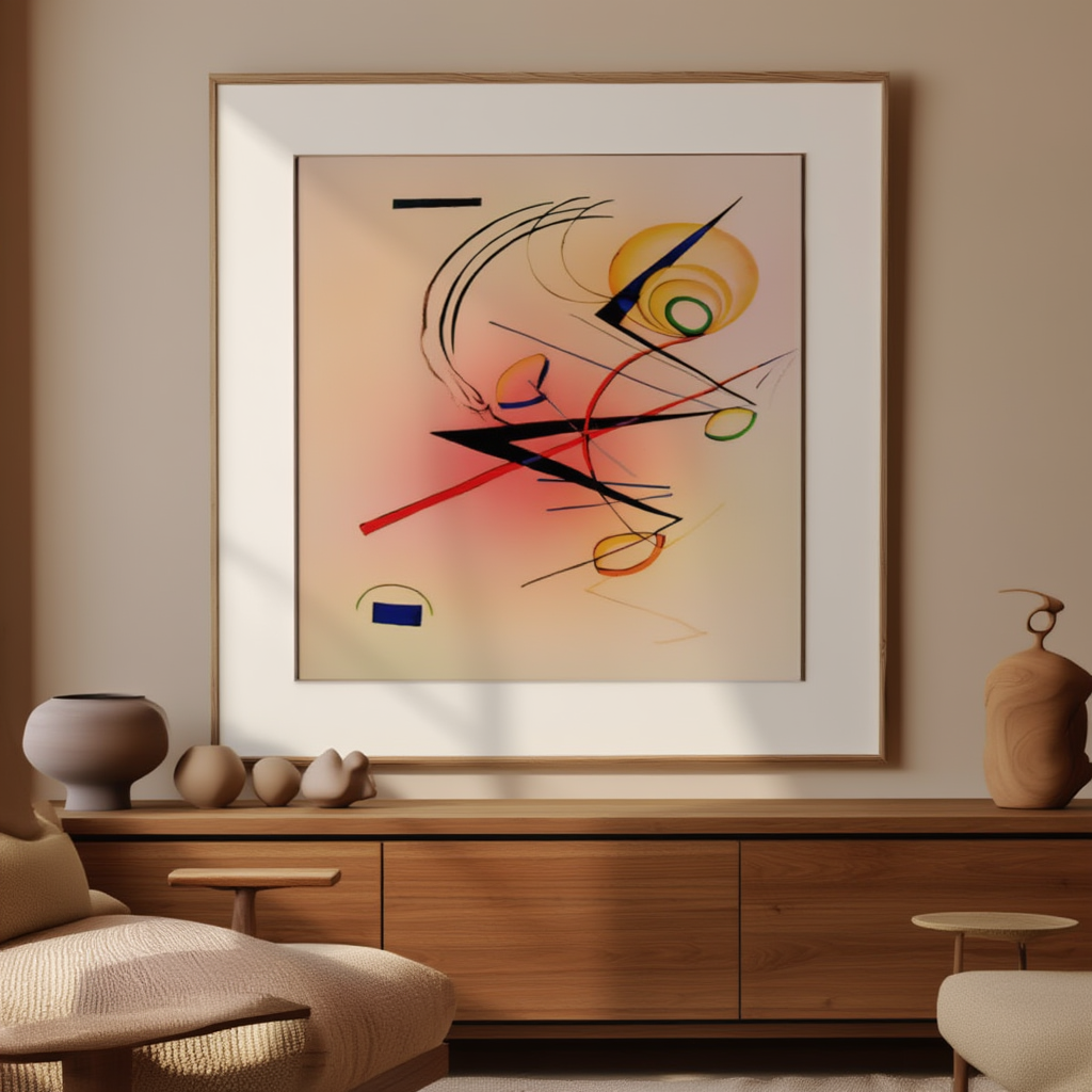 Kleines Warm (1928) by Wassily Kandinsky – Abstract Modern Art Print