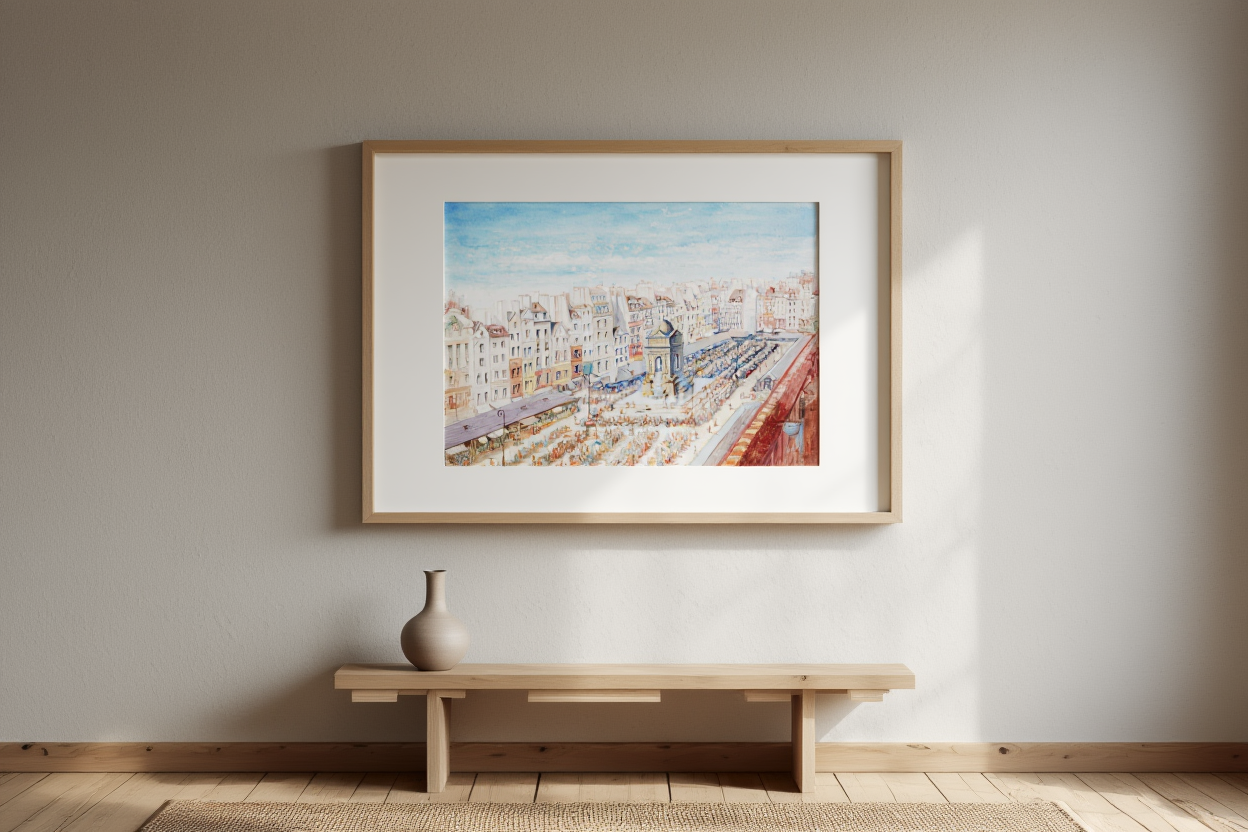 La place et la fontaine des Innocents avant la construction des Halles centrales